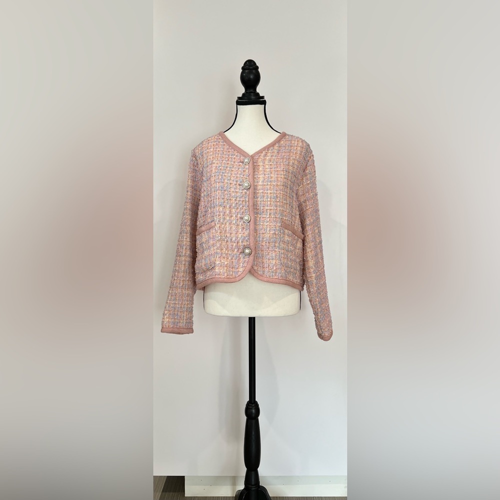 Pink and Purple Korean Soft Blazer